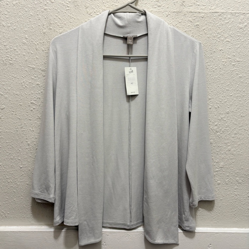 J. Jill Women's Open Cardigan 3/4 Sleeve in Marble NWT Size XS